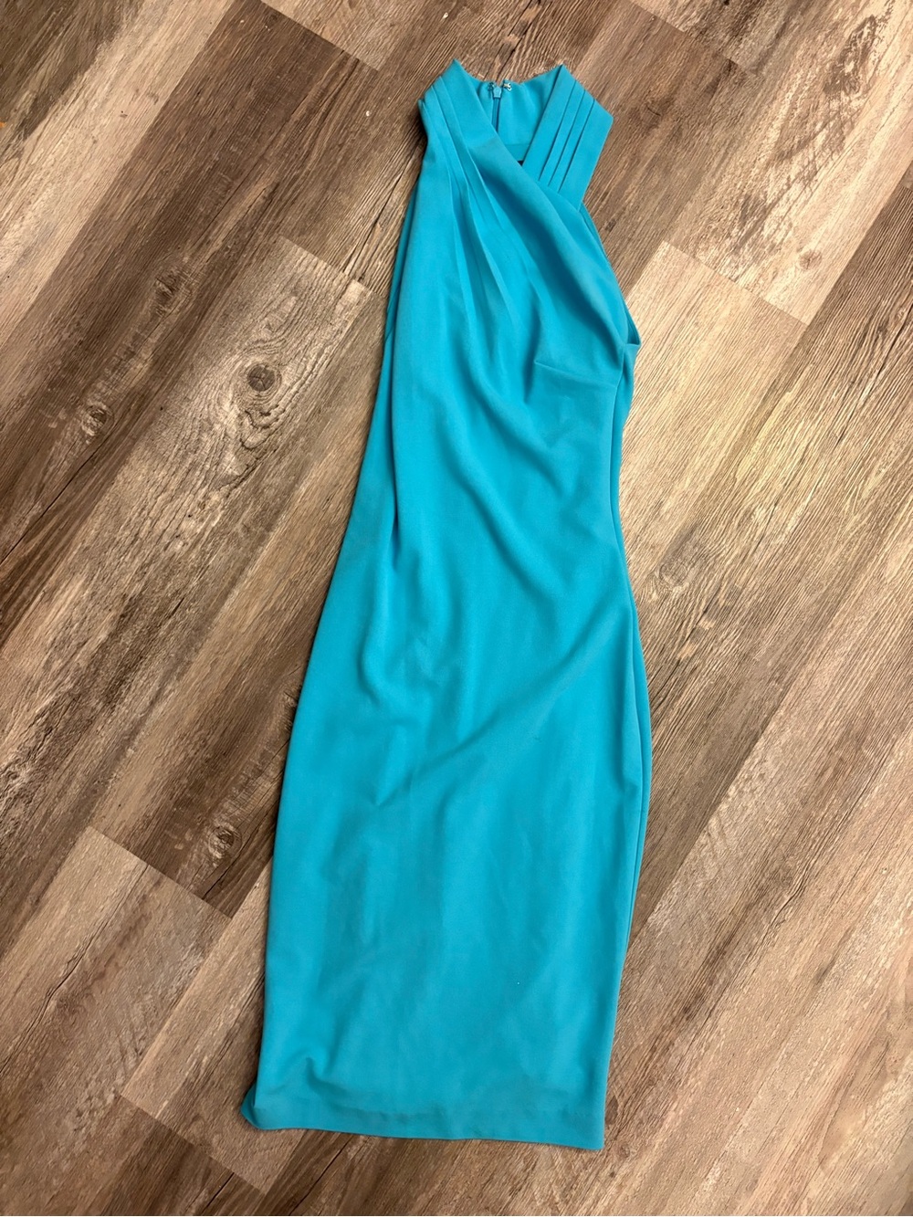 RACHEL Rachel Roy Teal One-Shoulder Midi Dress